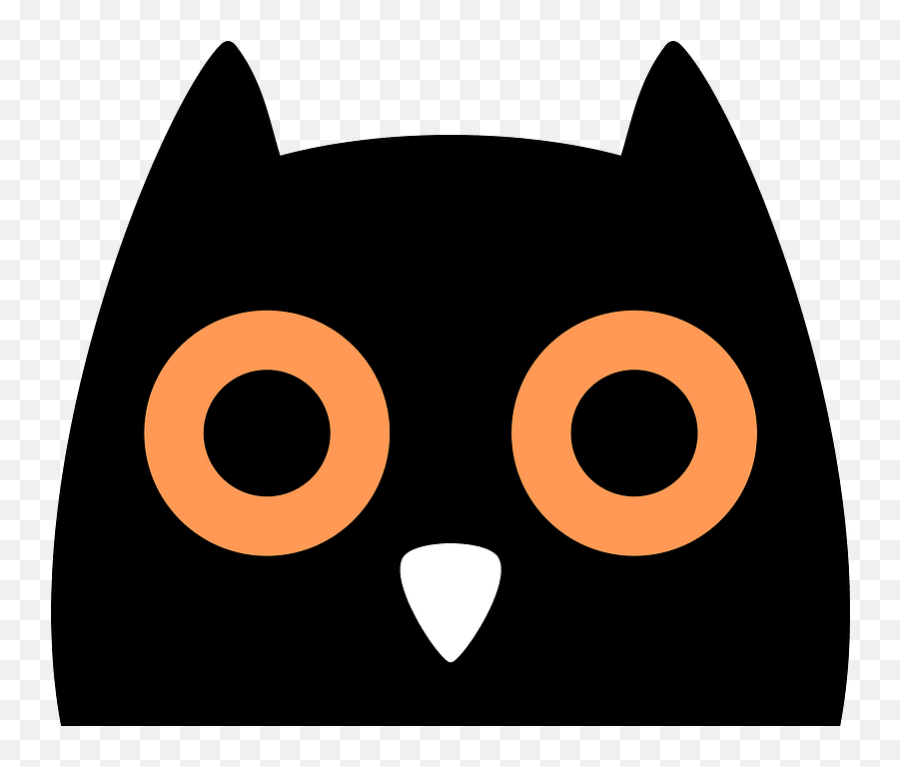 Owl Face Clipart - Owl Face Black Transparent Emoji,Owl Emotion Vectors