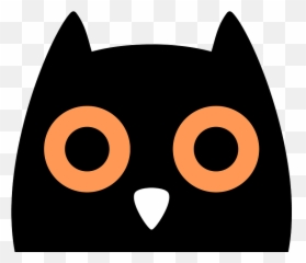 Owl Face Clipart - Owl Face Black Transparent Emoji,Owl Emotion Vectors