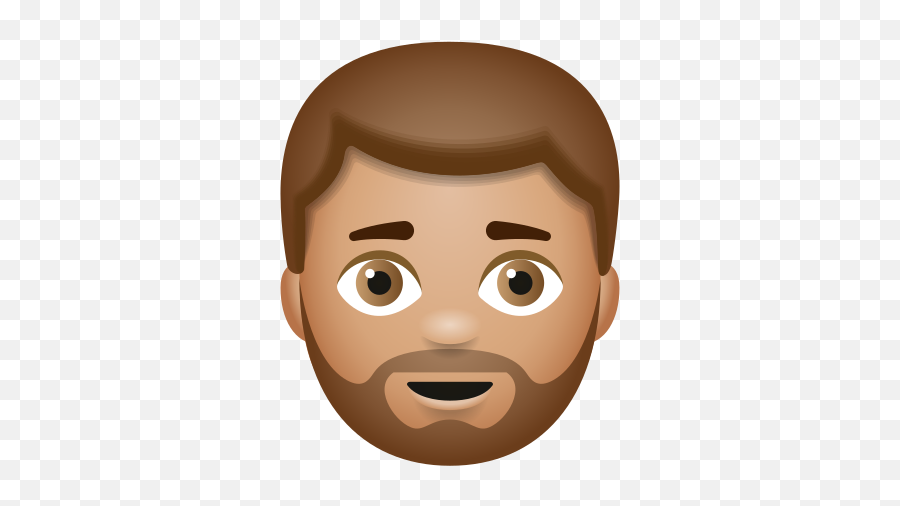 Beard Medium Skin Tone Icon In Emoji - Emoji Josh,Men With Facial Hair Emojis