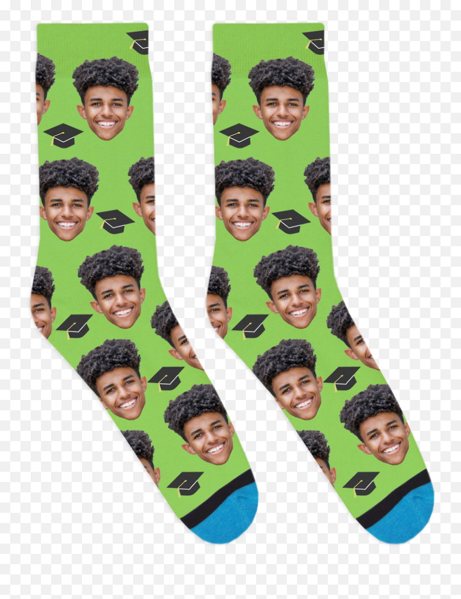 Custom Graduation Hat Socks - For Adult Emoji,Emoji Socks For Sale