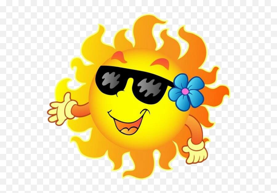 Summer Hot Star Sticker - Sole Con Occhiali Da Sole Emoji,Rise And Shine Emoticon