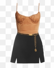 Trendy Fashion Clothes Outfit Sticker - Clubwear Emoji,Emoji Crop Top And Skirt