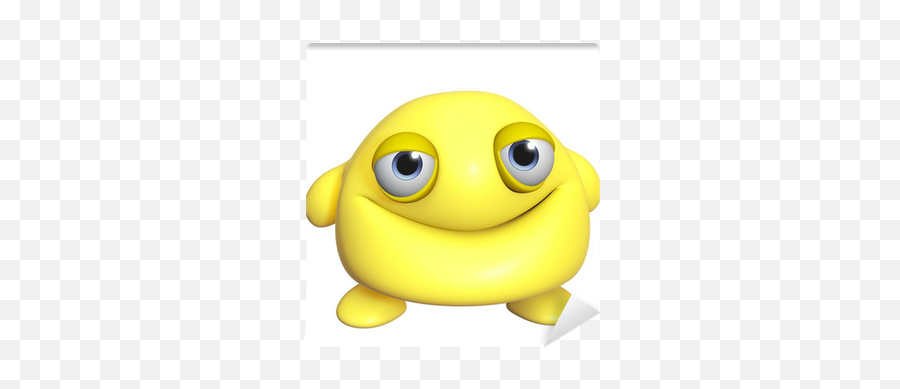 3d Cartoon Cute Yellow Monster Wall Mural U2022 Pixers - We Cartoon Cute Yellow Monster Emoji,Moving Face Emoticon