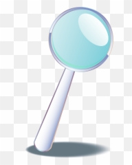 Magnifying Glass Tilted Right Clipart Free Download - Loupe Emoji,Tilted Emoticon