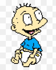 Minecraft Pixel Art Rugrats Transparent - Rugrats Pixel Gif Emoji,Pixel Art Minecraft Of Emojis