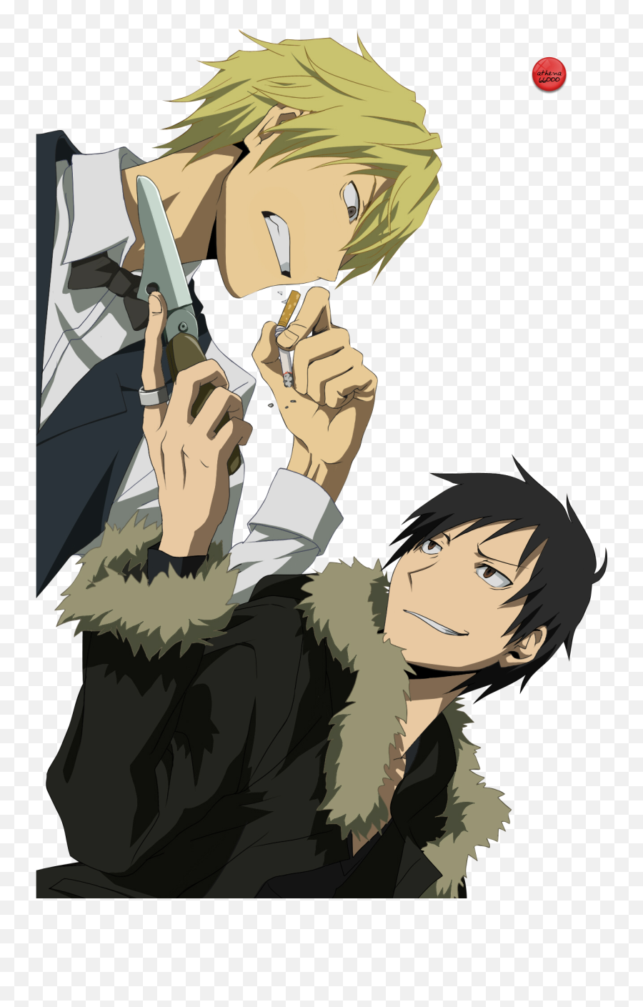 Pin Di Kagamimaddy Su Fantasy - Shizuo And Izaya Transparent Emoji,Celty Sturluson Emotions