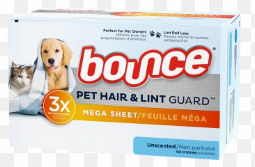 Pet Hair And Lint Guard Mega Dryer Sheets Unscented Bounce Emoji,Bouncing Dog Emoticon