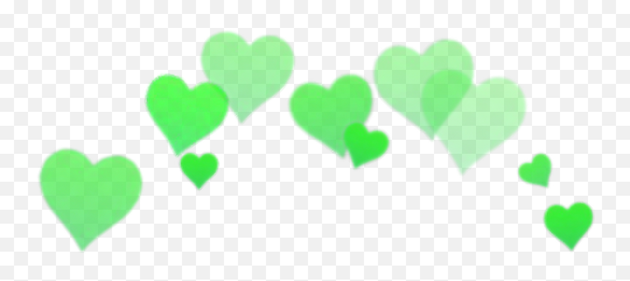 Green Hearts Png Black And White - Heart Crown Png Green Emoji,Green Heart Emoji Png