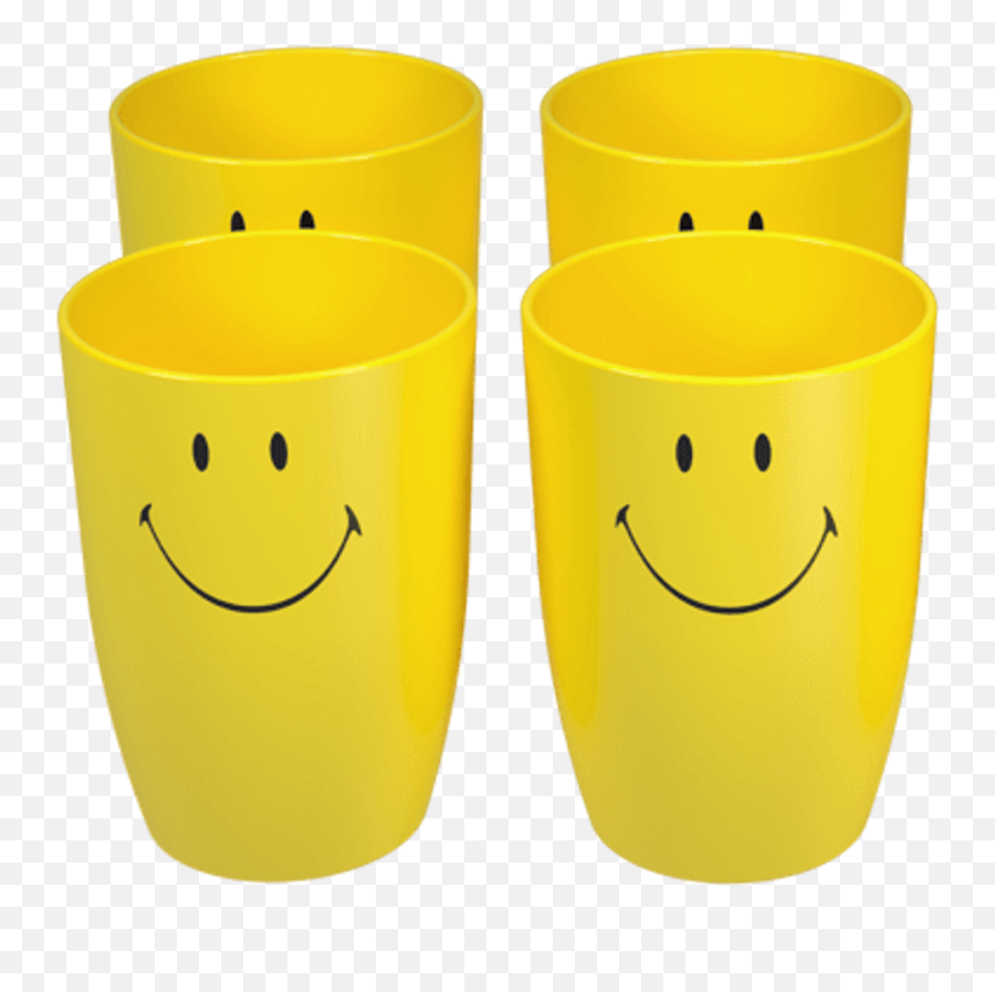 Conjunto De 4 Copos De 400ml Cozy Smiley Coza - Dular Emoji,Emoticon Frio