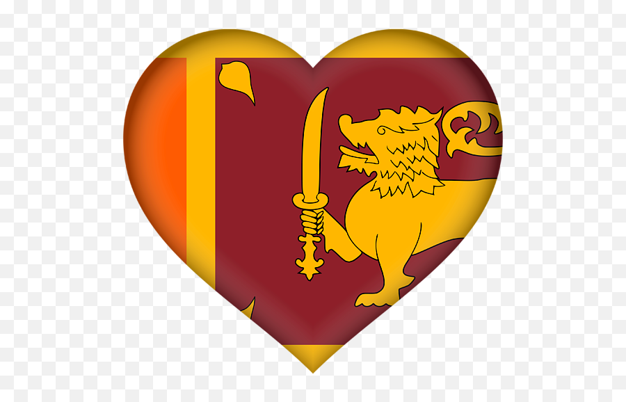 Flag Of Sri Lanka Heart Greeting Card For Sale By Roy Pedersen Emoji,Emoji Country Flags