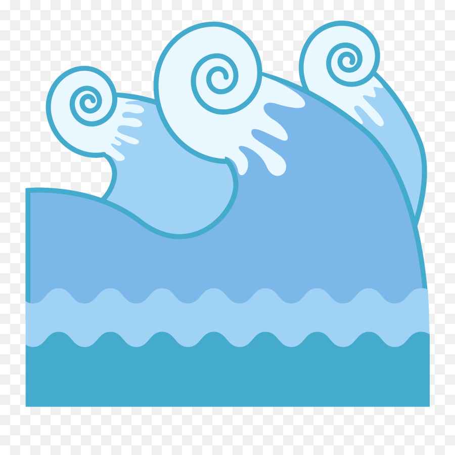 Sea Wave Clipart - Lovely Emoji,Tsunami Emoji