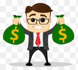 Bag Clear Background Money Bag Cartoon - Man With Money Clipart Emoji,Moneybag Emoji