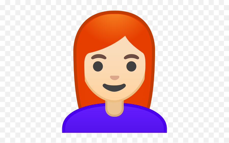 Light Skin Tone Red Hair Emoji - Emoji,Emoji Hair Color