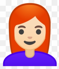 Light Skin Tone Red Hair Emoji - Emoji,Emoji Hair Color