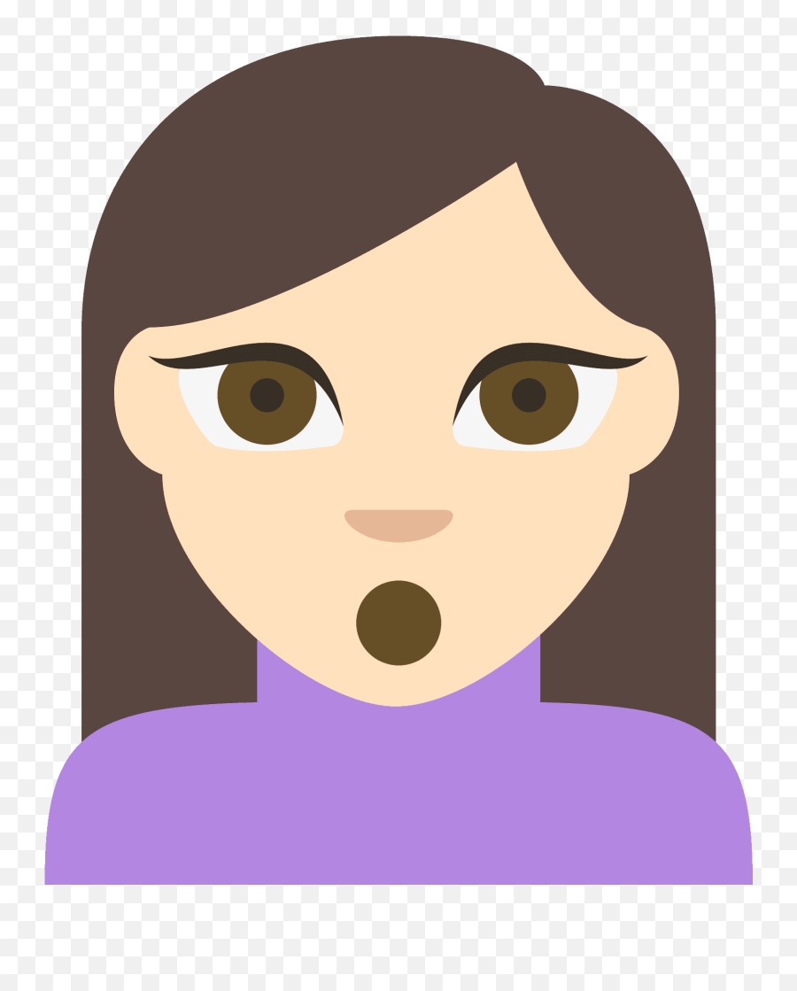 Person Frowning Emoji Clipart - Color,Frown Shrug Emoji