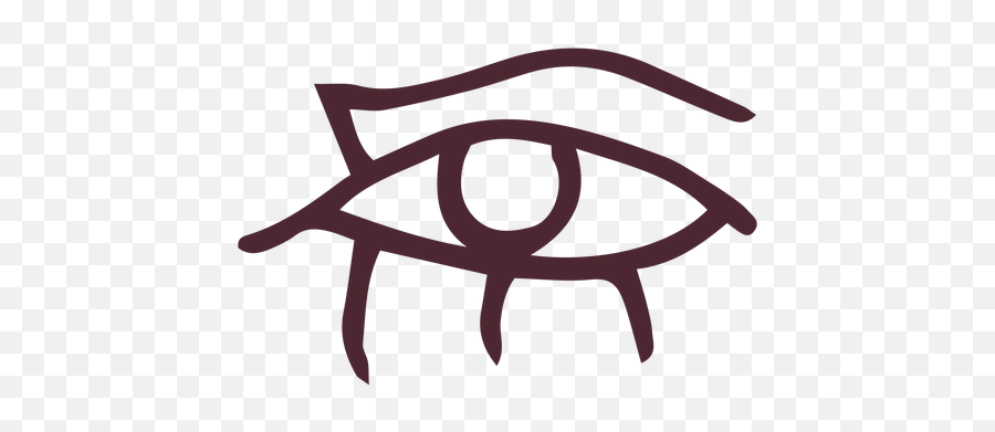 Egyptian Eye With Flowing Tears Hieroglyphs Symbol - Egyptian Eye Hieroglyphs Emoji,Aries Symbol Emoji