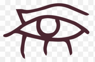 Egyptian Eye With Flowing Tears Hieroglyphs Symbol - Egyptian Eye Hieroglyphs Emoji,Aries Symbol Emoji