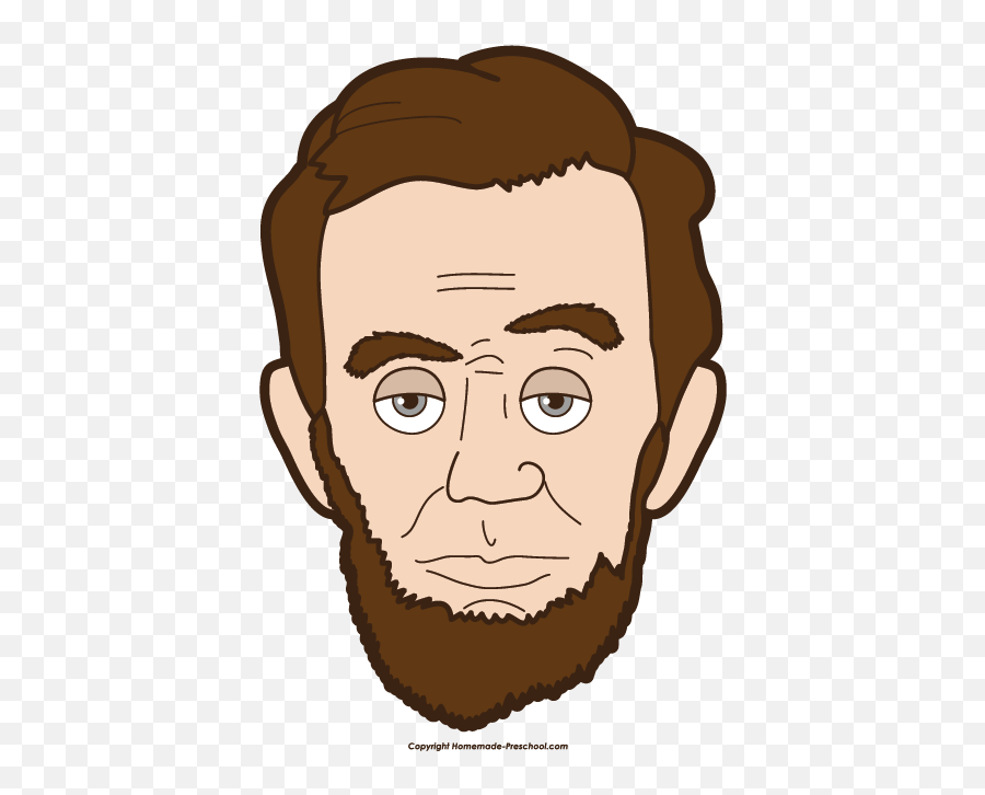 Free Patriotic Clipart - Cartoon Abraham Lincoln Head Emoji,Abe Lincoln Emoji