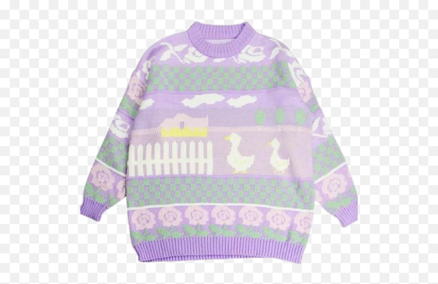 Sweatshirt Pastel Moodboard Sticker By Jj - Fairy Kei Vintage Sweater Emoji,Emoji 100 Sweatshirt