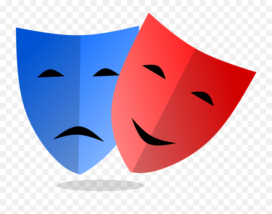 Masks Emotion Mardi Gras - Mask Theatre Cartoon Png Emoji,Mask Of Emotion Diy English