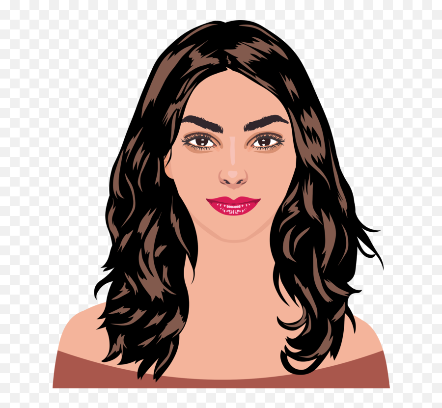 Hairstyle Girl Pictures Clip Art Png Images Downloads - Woman With Long Hair Clipart Emoji,Brown Haired Girl Emojis