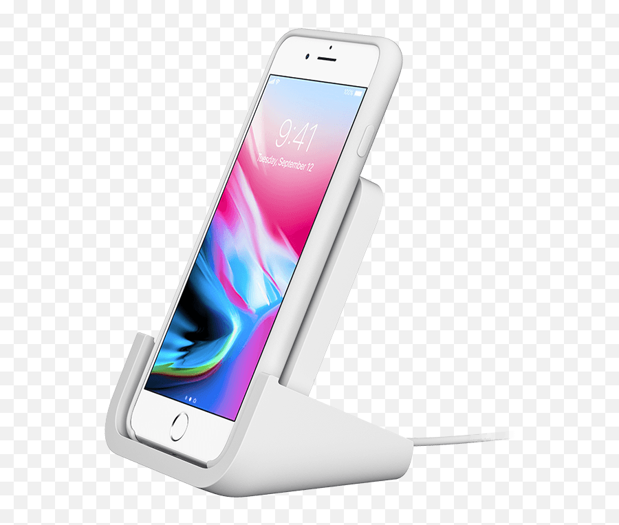 Iphone X - Macstories Wireless Charger White Qi Stand Emoji,Emoji Portable Charger