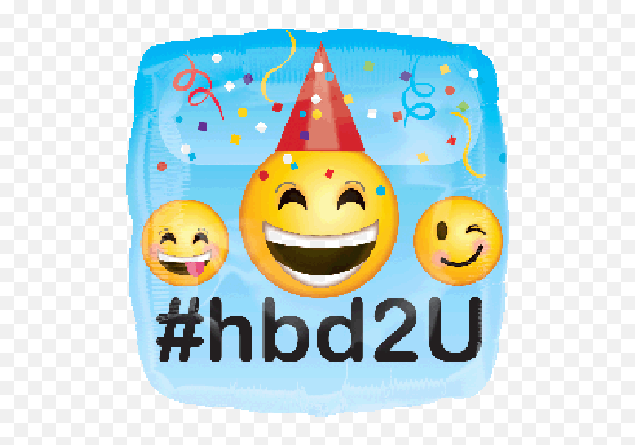 Happy Birthday Emoji Heads Foil Balloon - Happy Birthday Using Emojis,Birthday Emoji