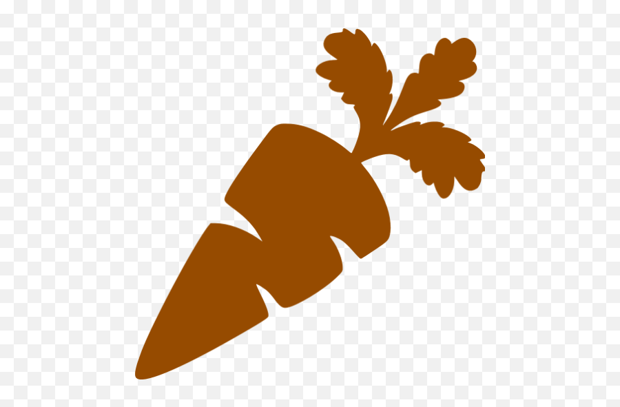 Brown Carrot Icon - Free Brown Vegetables Icons Carrot Silhouette Emoji,Vegetable Emoticon Png