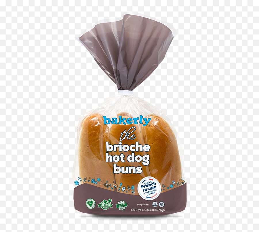 The Brioche Hot Dog Buns - Bakerly Brioche Buns Emoji,Add Hotdog Emoticons