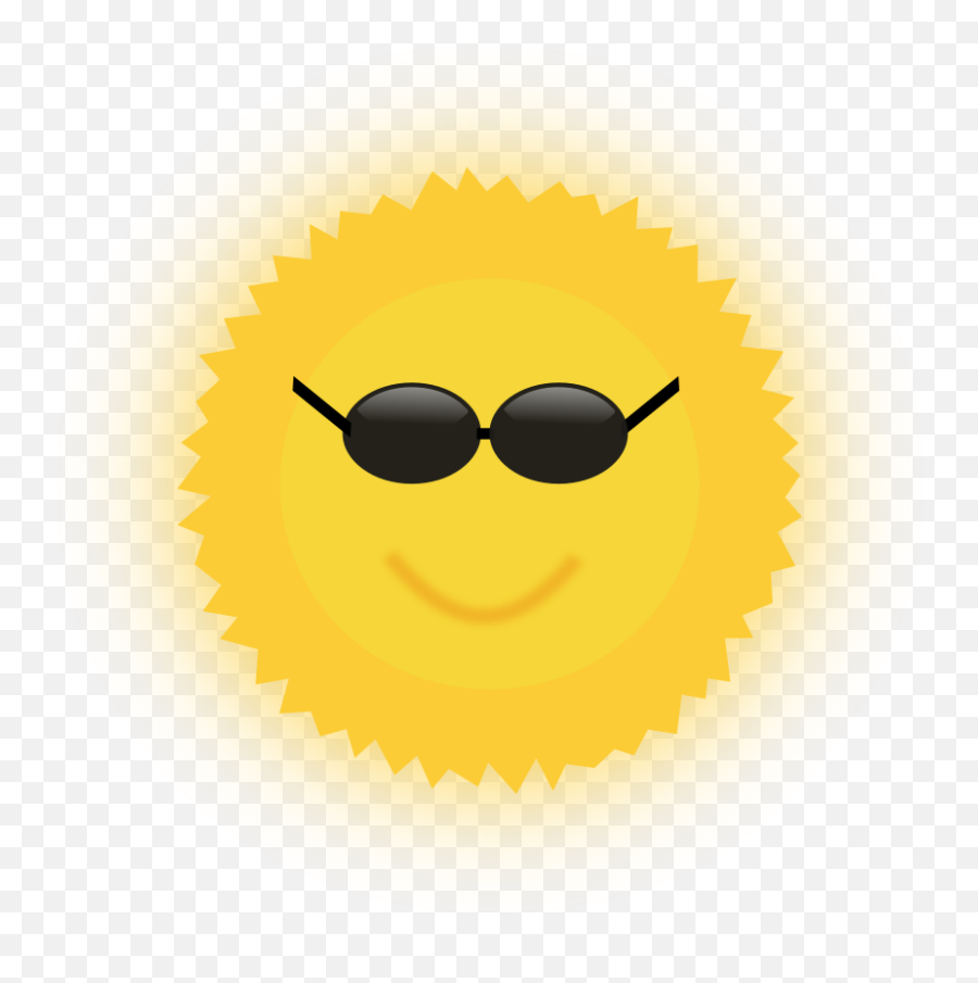 Sunshine Clip Art Free - Clipartsco Zon No Background Emoji,Sweaty Sunglasses Emoticon Clipart