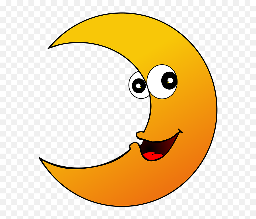 Moon Crescent Face Sky Crescent Moon Night Clipart - Crescent Clipart Emoji,Crescent Emoji