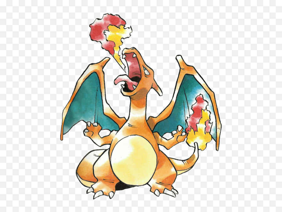 Fan Favourite Fire Breathing Dragon - Charizard Sugimori Art Emoji,Emotion Vs Logic Pokemon