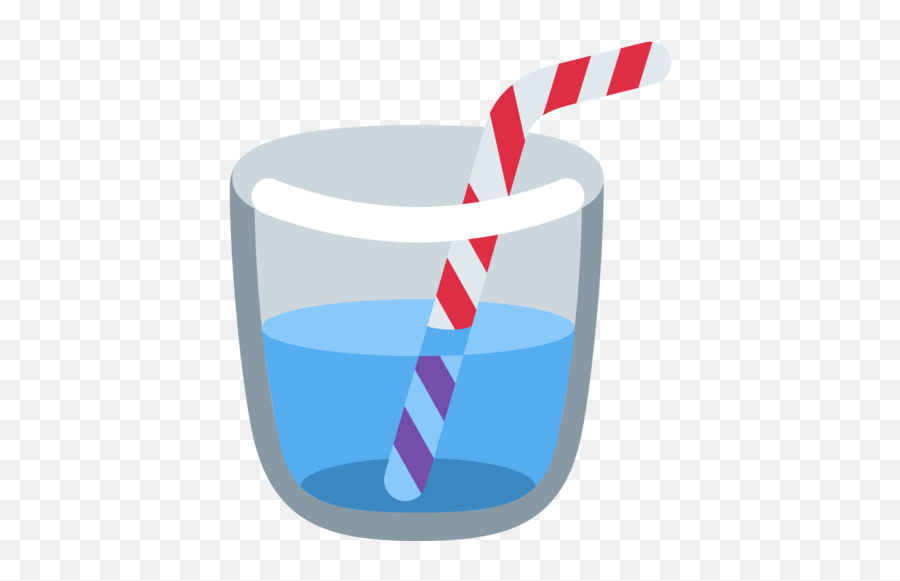 Cup With Straw Emoji - Cup Of Water Emoji,Straw Emojis