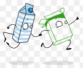 Clipart Box Breakfast Cereal Clipart - Cartoon Walking Milk Emoji,Emoji Honey Nut Cheerios