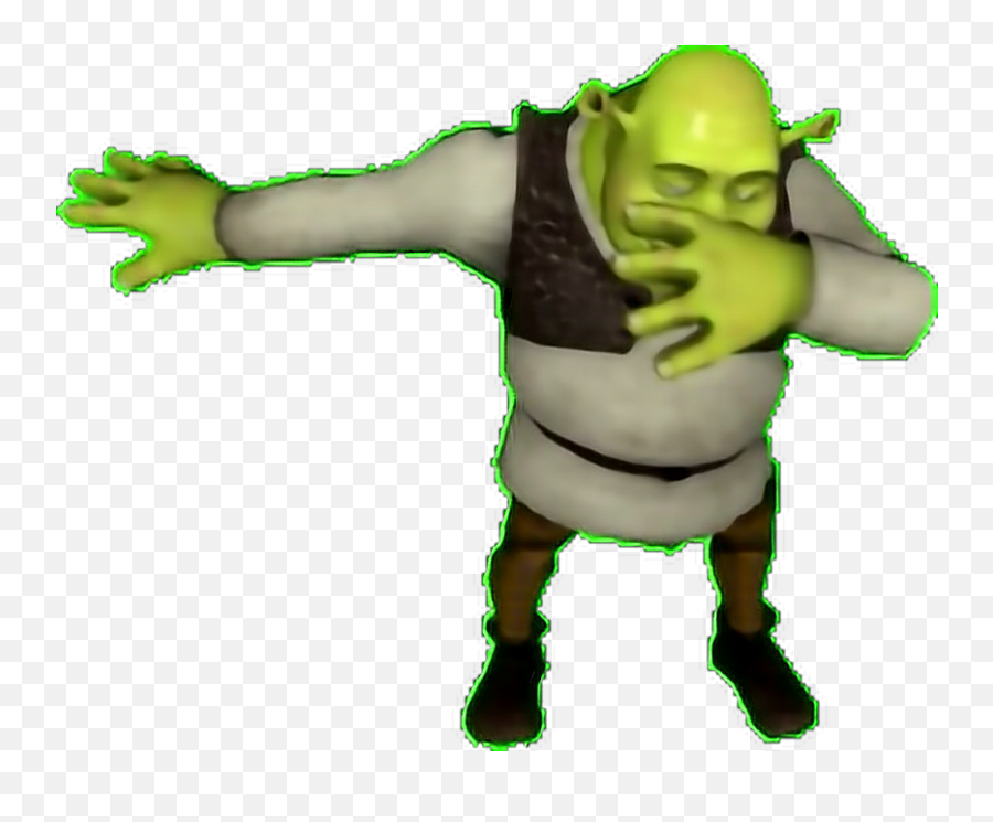 Download Hd Shrek Dabbing Dab Dabb - Shrek Dabbing Emoji,Shrek Emoji