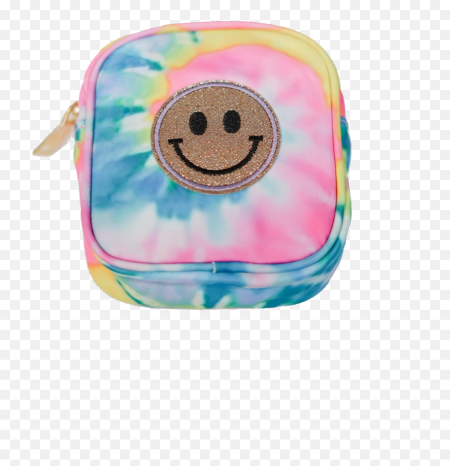 Small Happy Tie - Dye Cosmetic Bag Champagne Emoji,Coin Bag Emoji Small Happy Tie - Dye Cosmetic Bag Champagne Emoji,Coin Bag Emoji