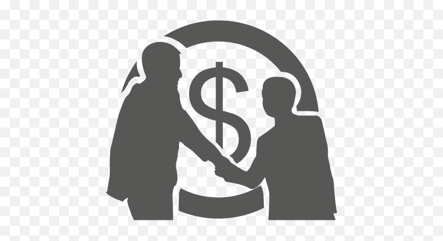 Businessmen Meeting With Coin Behind Ad Paid Paid Emoji,Handshake Black Emoji