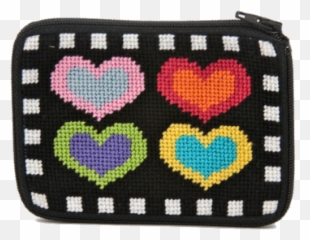 Beginner Needlepoint Kit Coin Purse Zebra U2013 Needlepoint For Fun - Coin Purse Emoji,Hearts Emoji Pillow