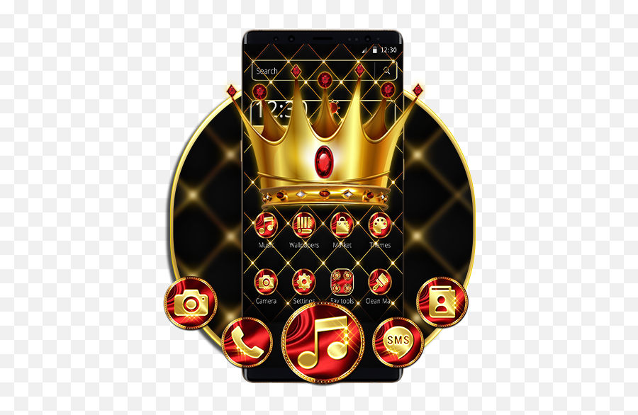 Google Play U2013 Luxury Golden King Crown Theme - Language Emoji,King Emoji Symbol