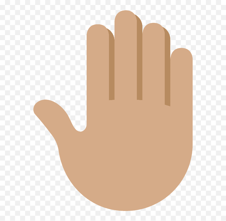 Hand Emoji With Medium Skin Tone Meaning - Back Of Hand Clipart,Raising Hands Emoji