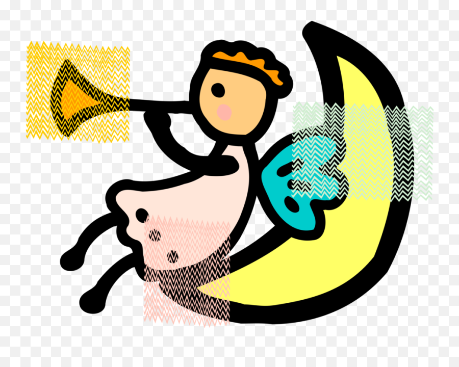 Horn Clipart Angel Horn Angel Transparent Free For Download - Brass Instrument Emoji,Horn Music Notes Emoji