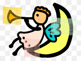 Horn Clipart Angel Horn Angel Transparent Free For Download - Brass Instrument Emoji,Horn Music Notes Emoji
