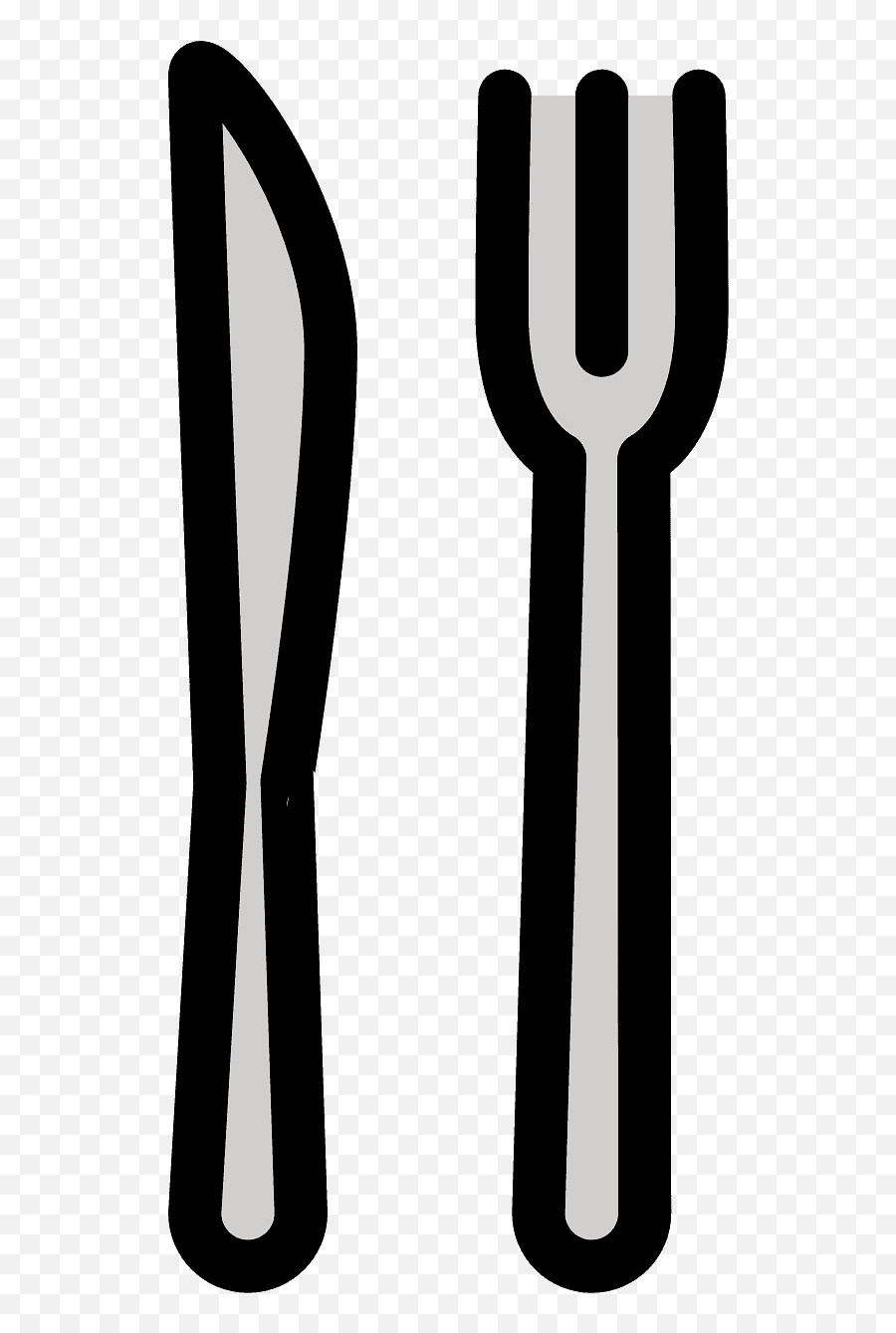 Fork And Knife Emoji Clipart - Horizontal,Chopsticks Emoji