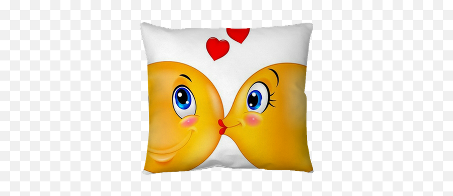 Kissing Emoticon Throw Pillow U2022 Pixers - We Live To Change Dibujo Besar Animado Emoji,Kissing Emoticon