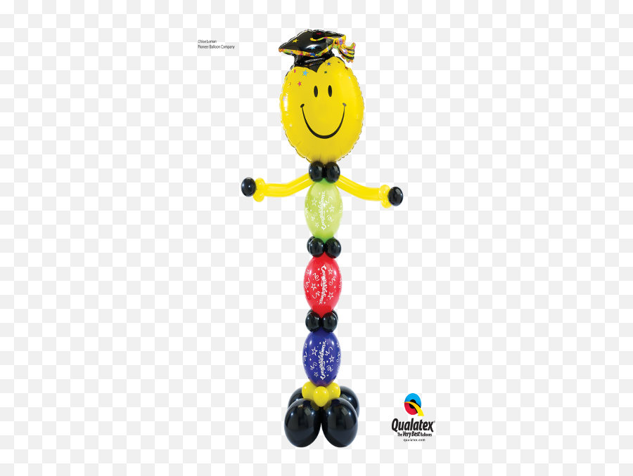 Smile Face Party Grad Qualatex 36 Inch Foil Balloon Home - Smiley Face Balloon Columns Emoji,Emoticon Duda 3d