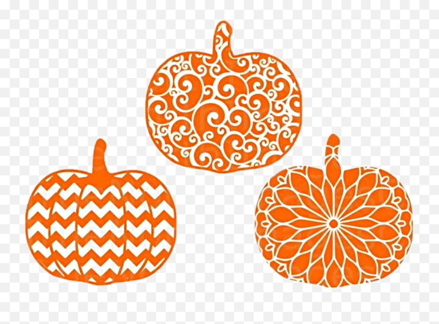 Pumpkin Pumpkins Patterns Sticker By Stephanie - Mandala Art Pumpkin Emoji,Emoji Pumpkin Templates