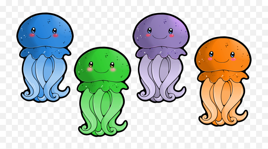 Octopus Clipart Fish Octopus Fish - Free Jelly Fish Clipart Emoji,Cuttlefish Emotions