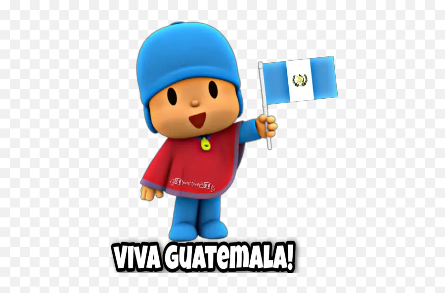 Pocoyó Banderas Stickers For Whatsapp - Pocoyo Con Bandera De Panama Emoji,Guatemalan Flag Emoji