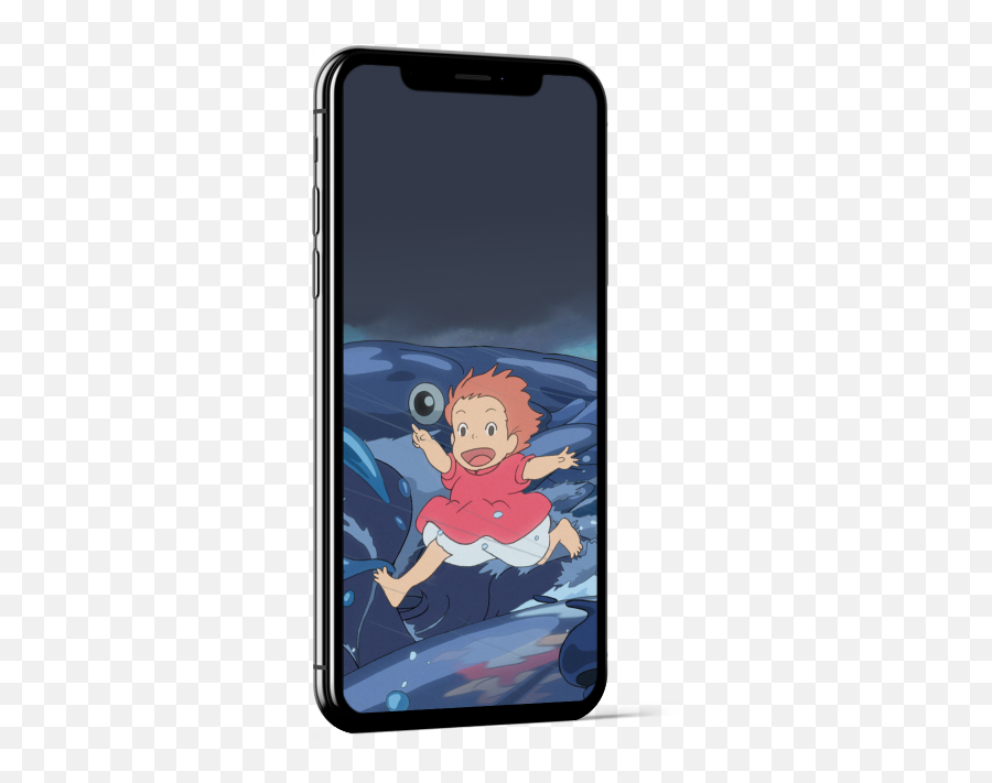 Ponyo Running On Water And Fish Wallpaper Wallaland - Fish Studio Ghibli Ponyo Emoji,Flying Fish Emoji