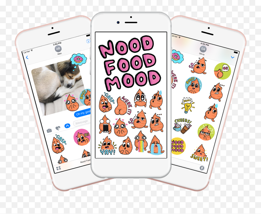 Nood Food Mood On Behance - Iphone Emoji,All Food Emojis For Ios